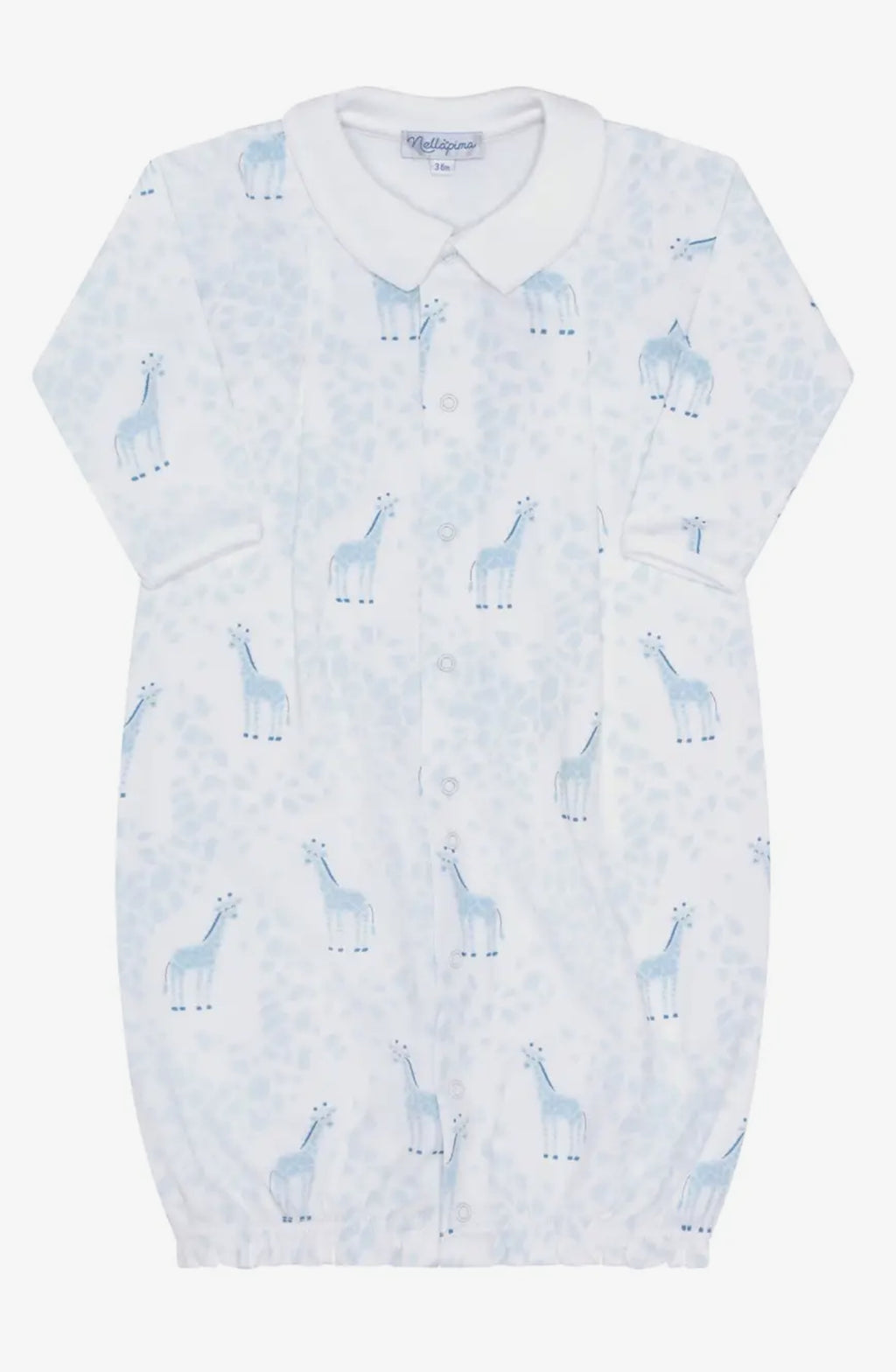Blue giraffe convertor gown