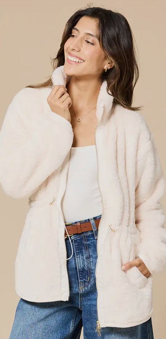 Dream Plush Jacket-Almond