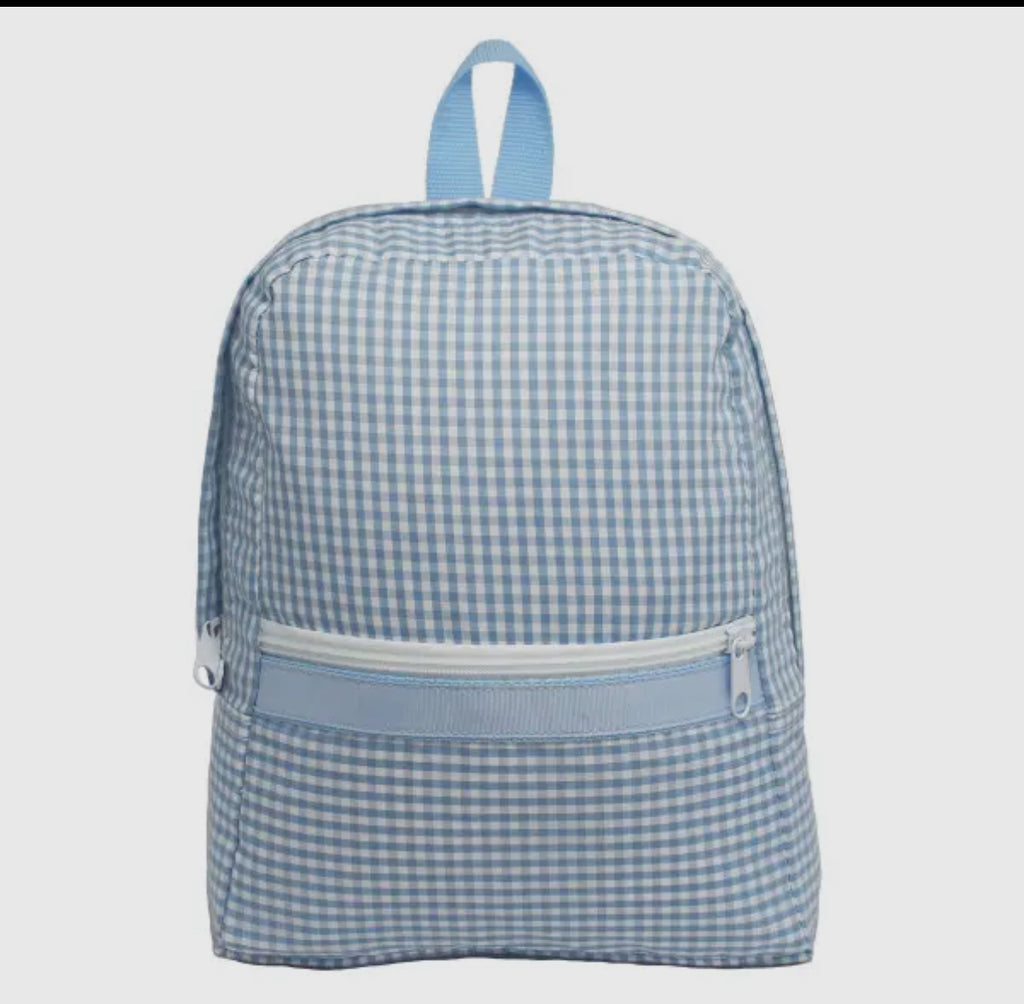 Baby Blue Small Gingham Backpack
