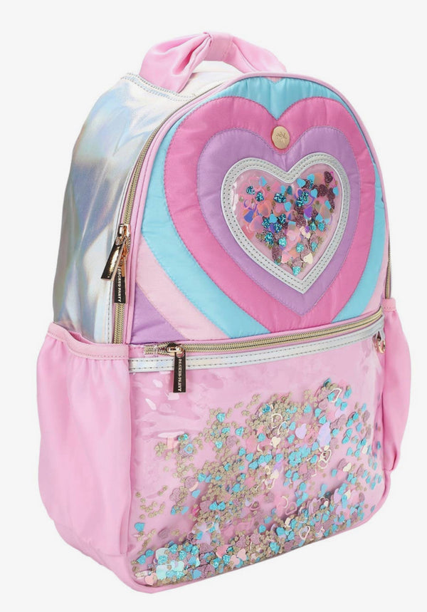 Quilted Confetti Heart Backpack