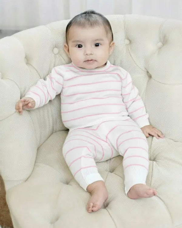 3 Piece Pink Stripe Set with Hat