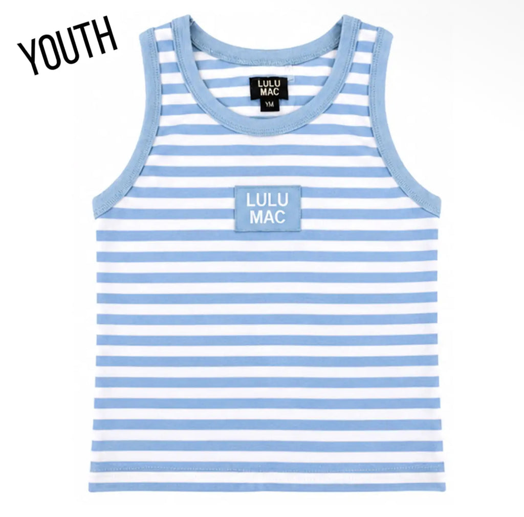 Light Blue Stripe Tank Top