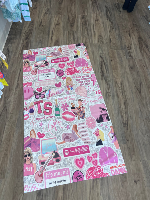 Taylor inspired towel pink Pre-order