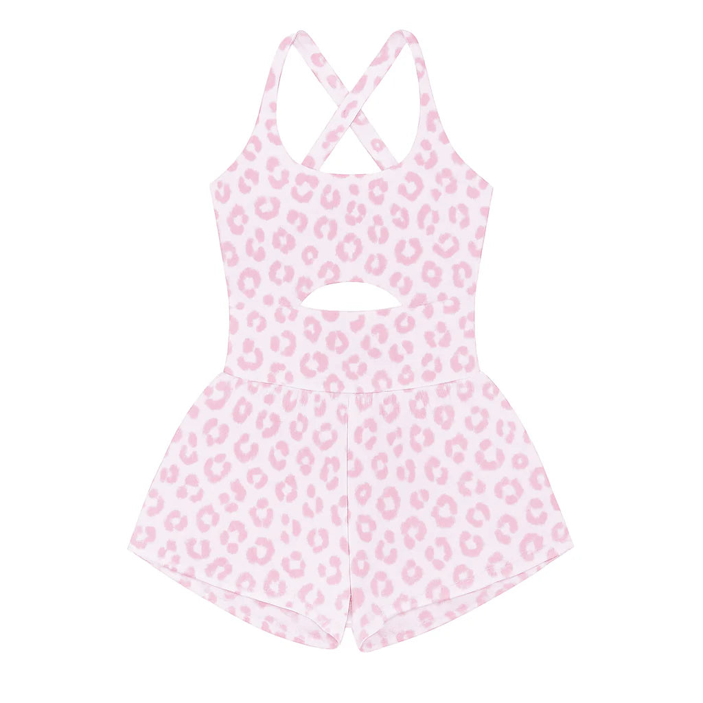 Haddie Romper - Pink Leopard