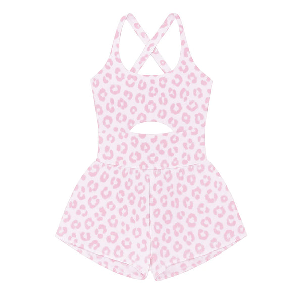 Haddie Romper - Pink Leopard