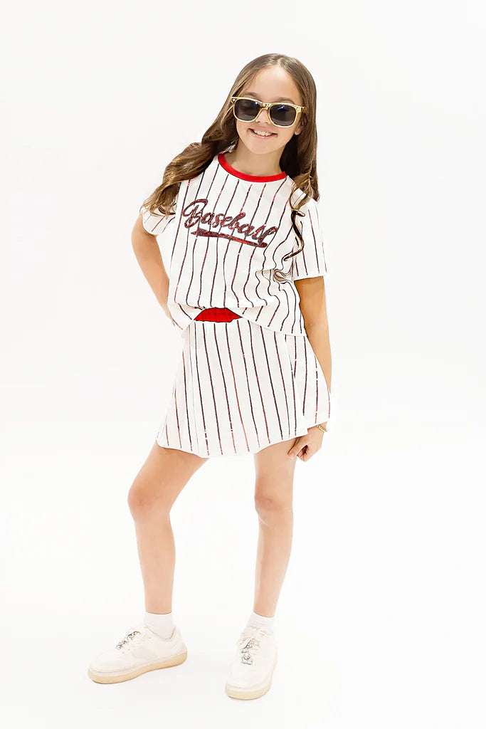 Baseball Red Striped Top