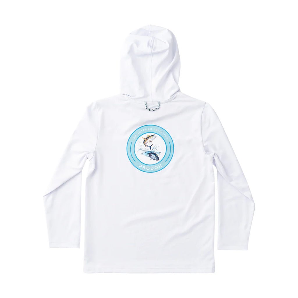 Pro Performance Hoodie-Offshore Circle Fish