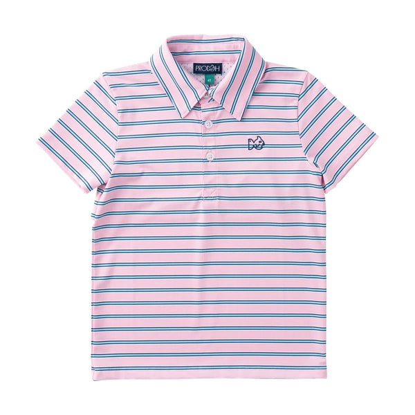 Pro Performance Polo-Pink Frosting/Sea Island Stripe