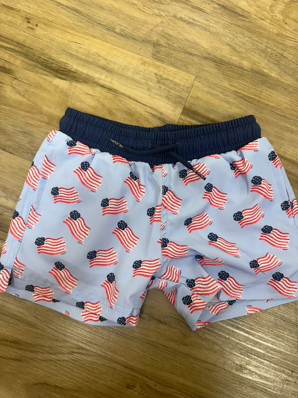 Boogie Board Swim Trunks-American Flag