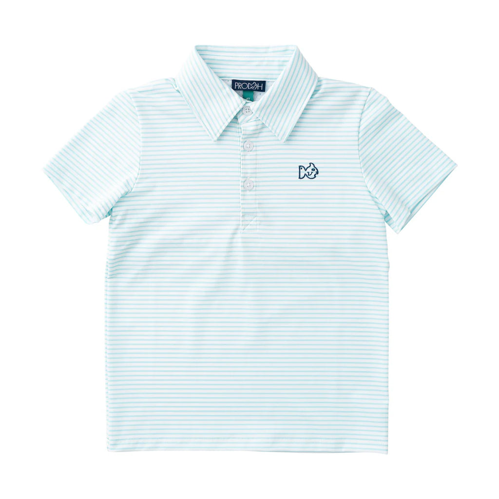 Pro Performance Polo-Aruba Blue Stripe