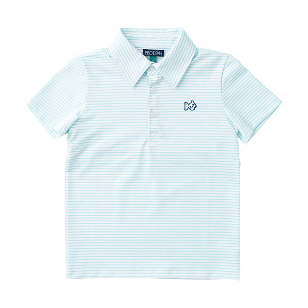 Pro Performance Polo-Aruba Blue Stripe