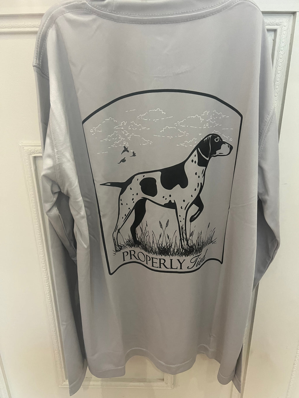 Long Sleeve standing Pointer-Ice Grey