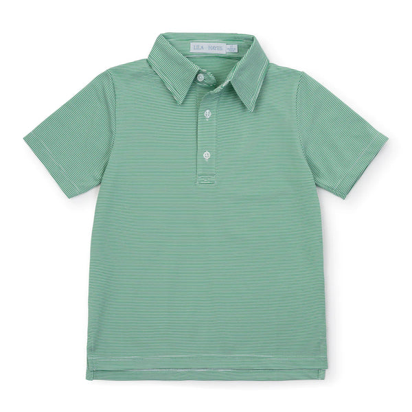 Will Performance Polo-Green Stripe