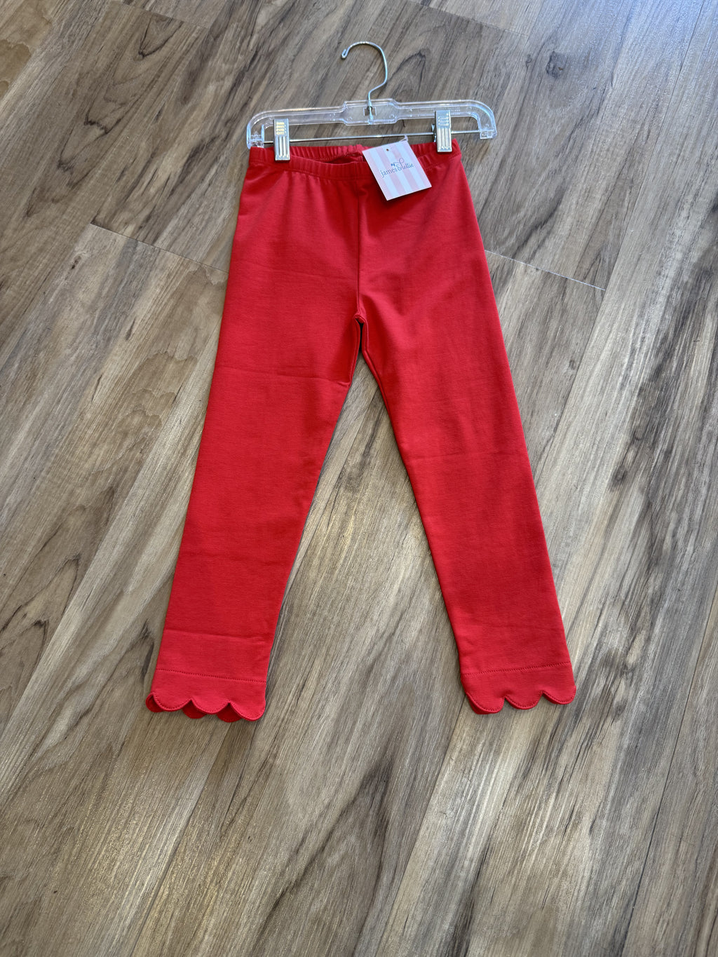 Scalloped Red Legging