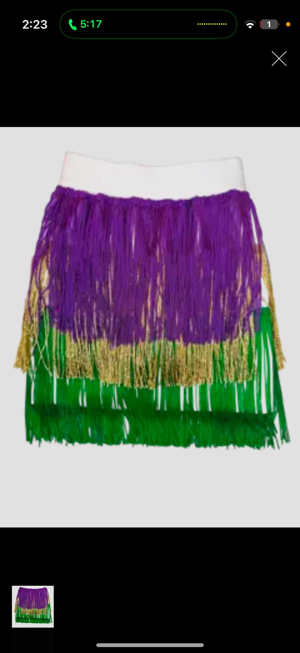 Mardi Gras Fringe Skirt