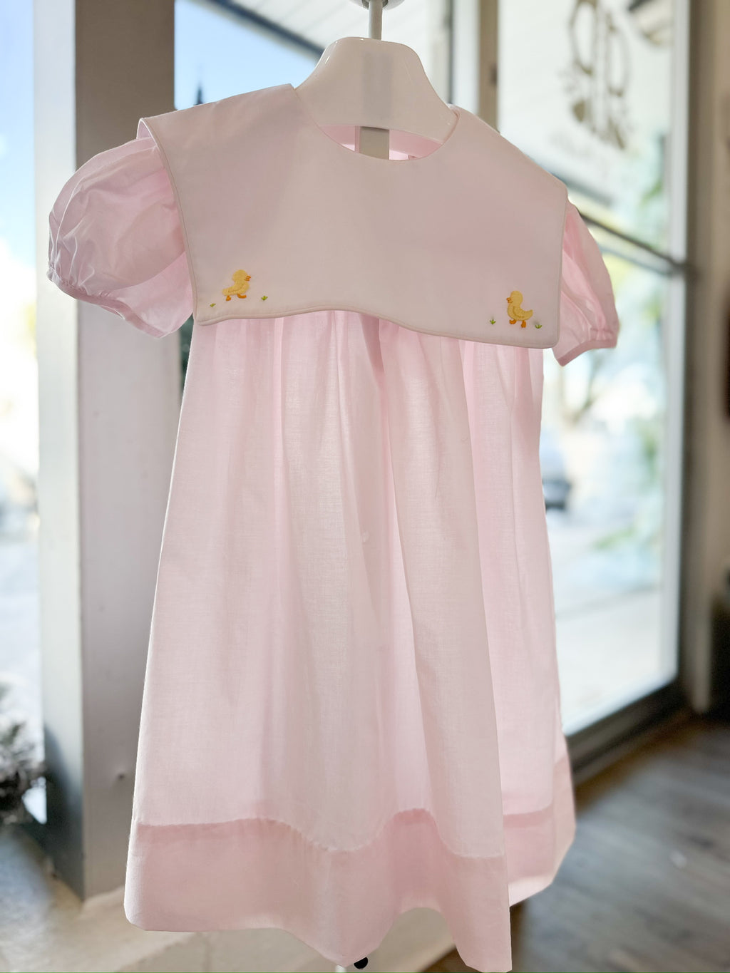 Hope Chest Dress-Pink with Duck Embroidery