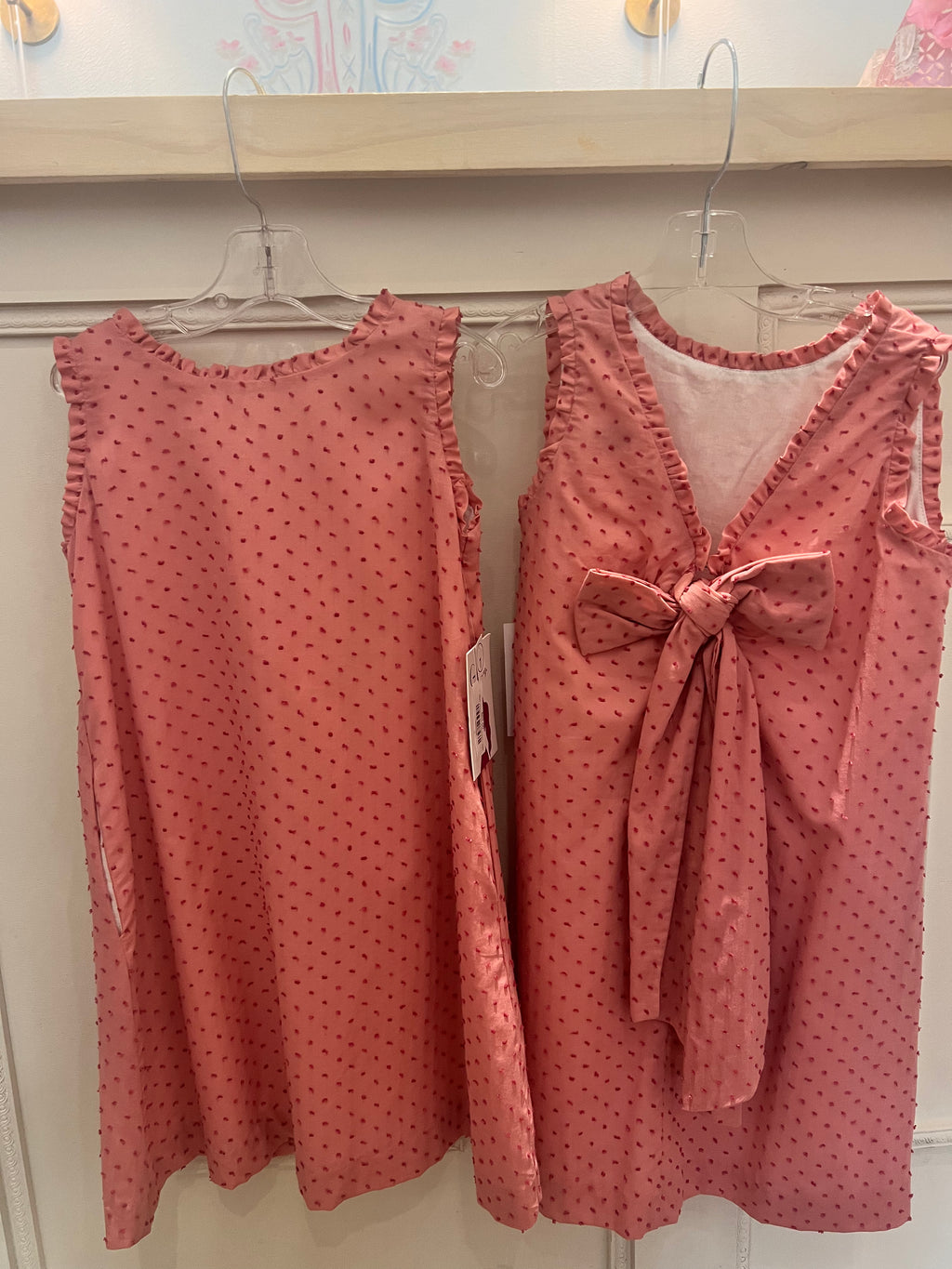 Blair Dress-Pink Swiss Dot