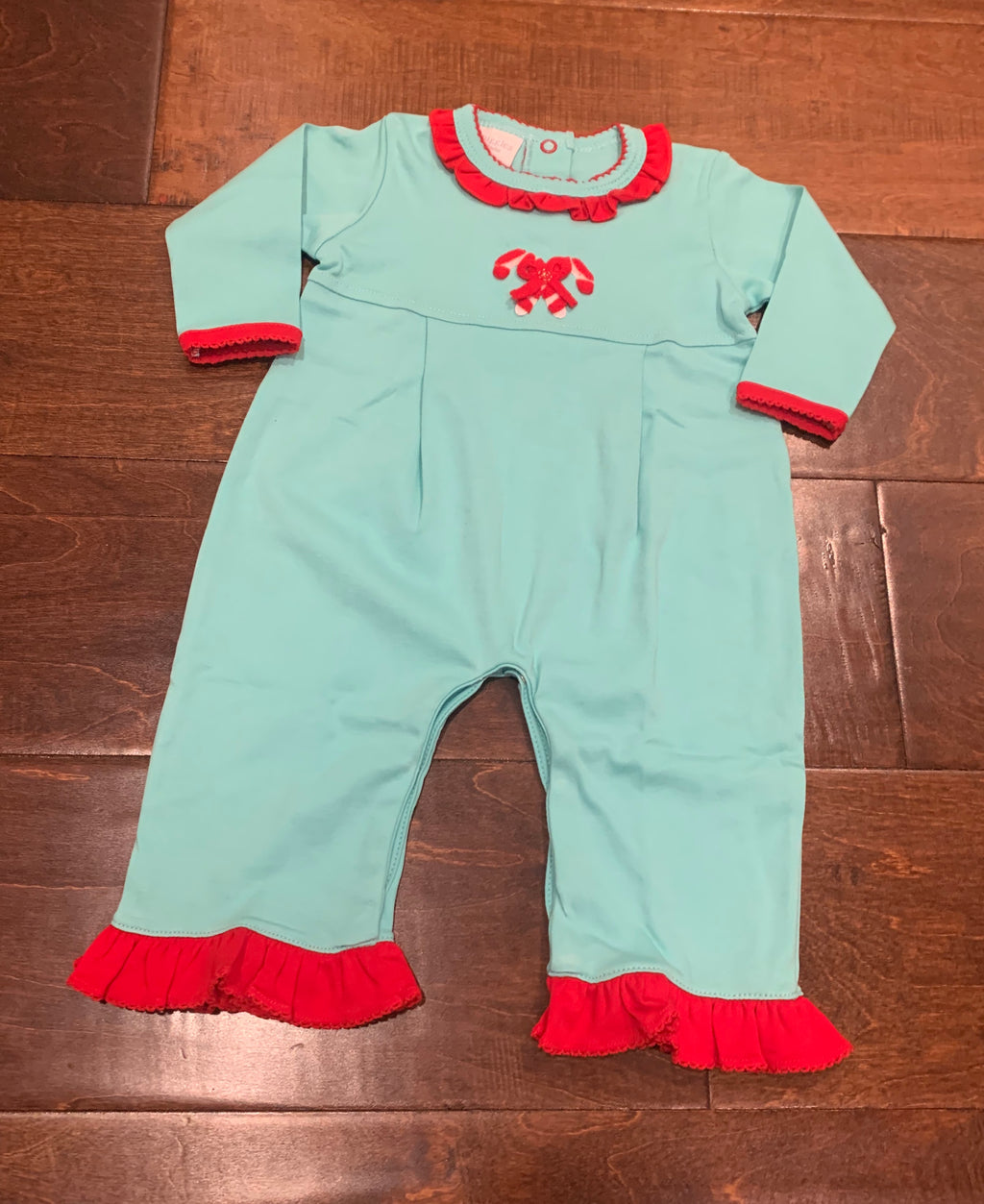 Sweet Candy Cane Pima Coverall