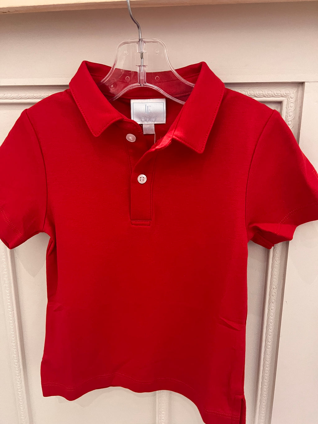short sleeve polo red