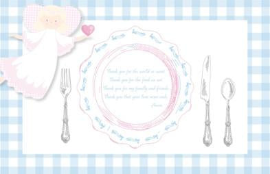 Everyday placemat- Guardian Angel girl