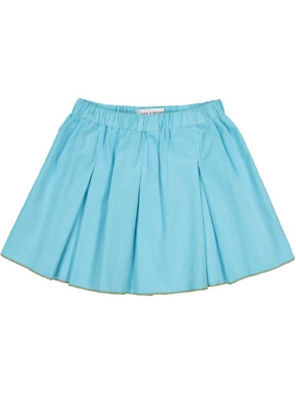 Sea Blue Cord Swing Skirt