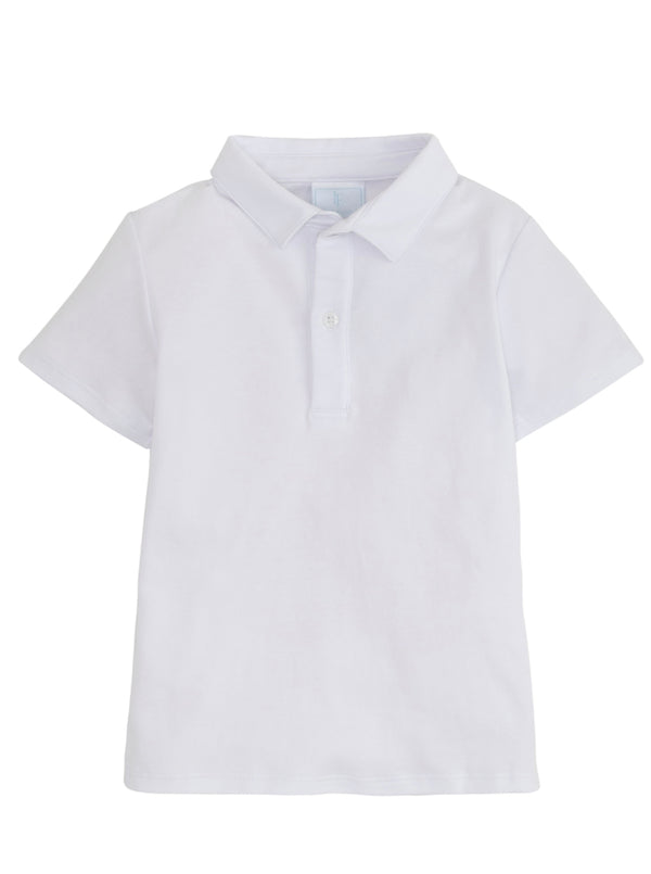 Short Sleeve Solid Polo - White