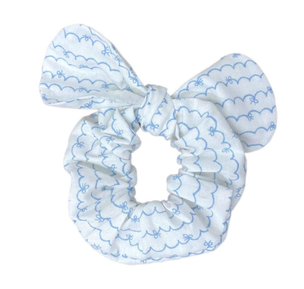 Blue Bows Scrunchie