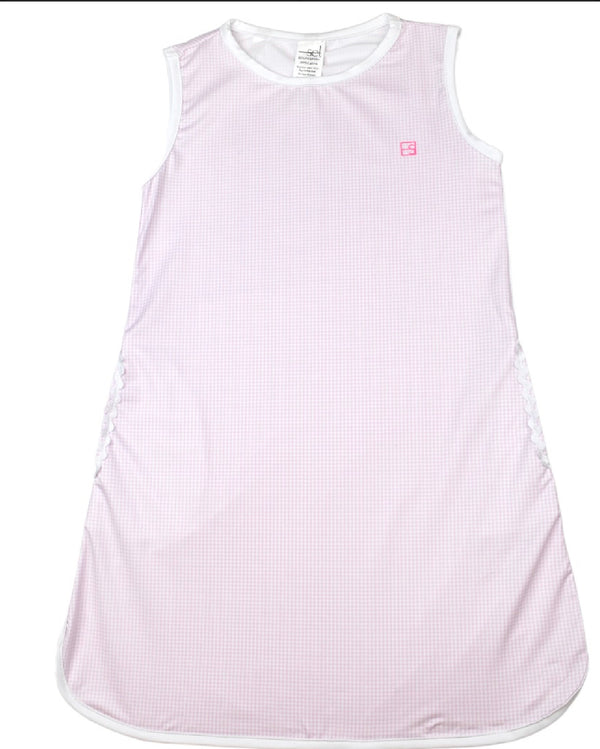 Tinsley Tennis Dress-Pink Mini Gingha