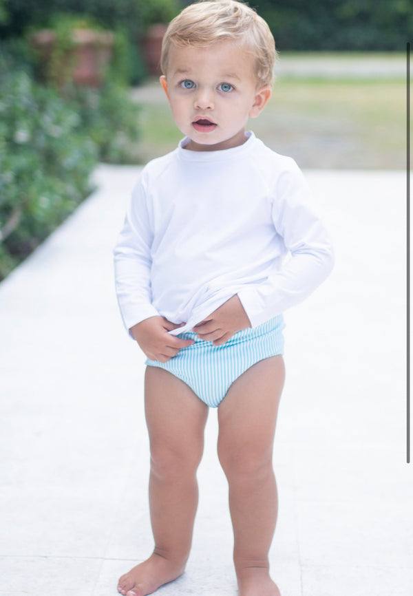 (Seashells collection)Sammy Swim Diaper Cover-stripe