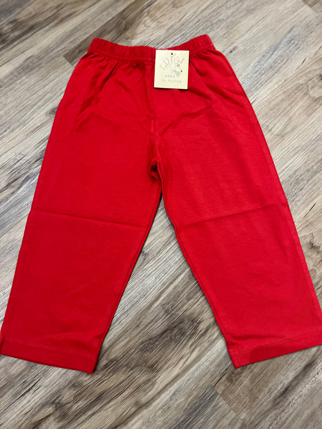 Jersey Knit Pant-Red